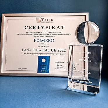Kolekcja PRIMERO z nagrodą w konkursie Perły Ceramiki UE 2022
